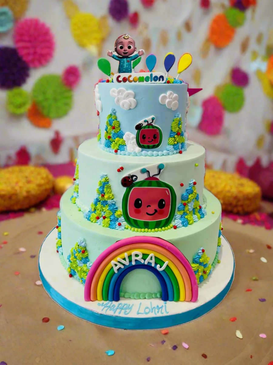 Cocomelon 3 Tiered Cake - Image 2