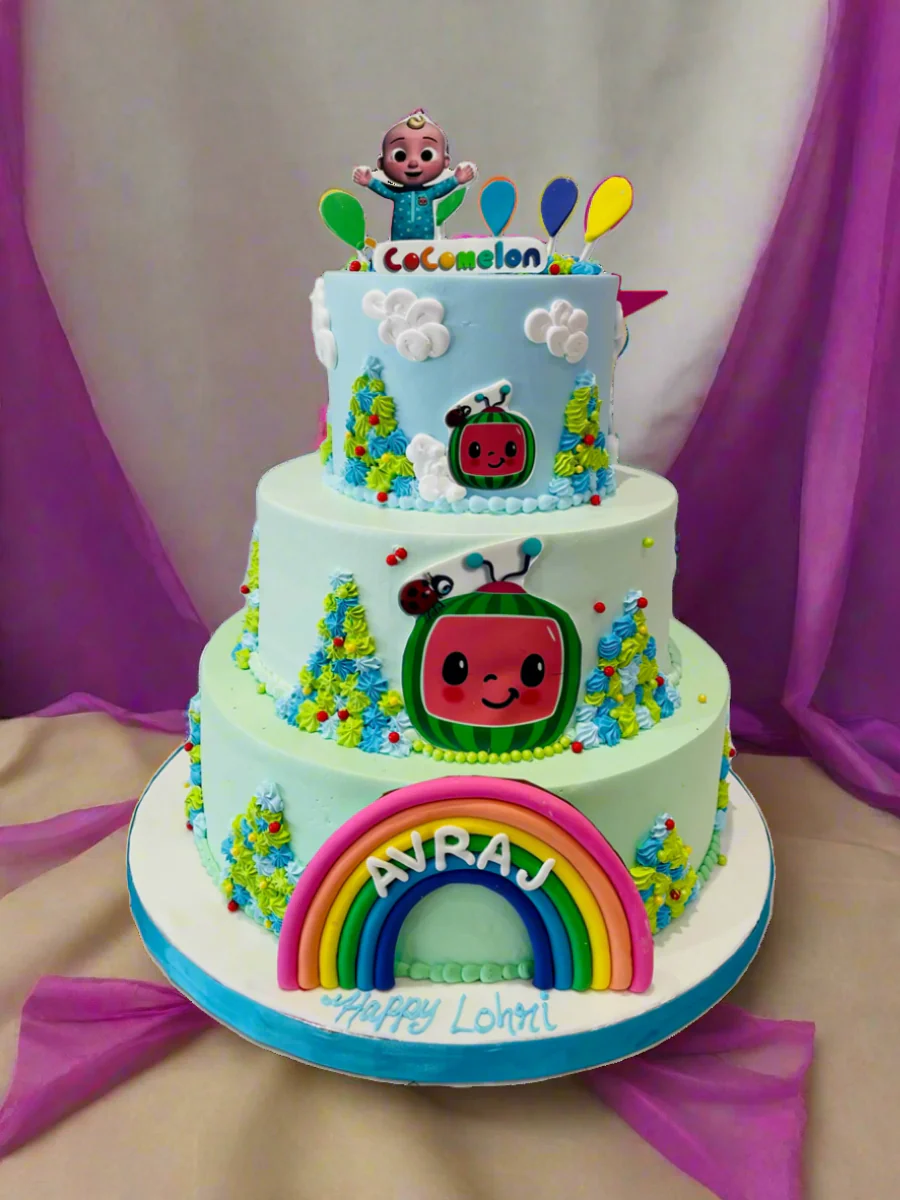 Cocomelon 3 Tiered Cake - Image 3