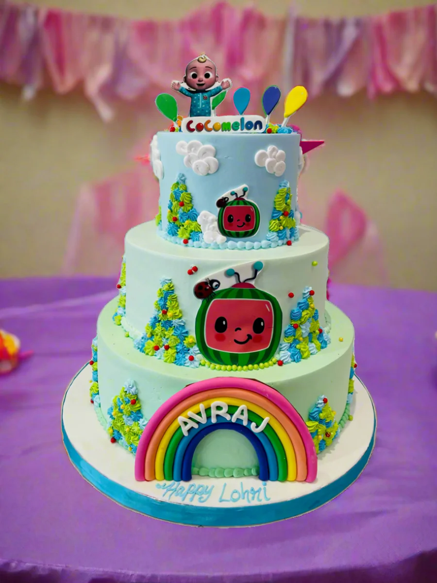 Cocomelon 3 Tiered Cake - Image 4