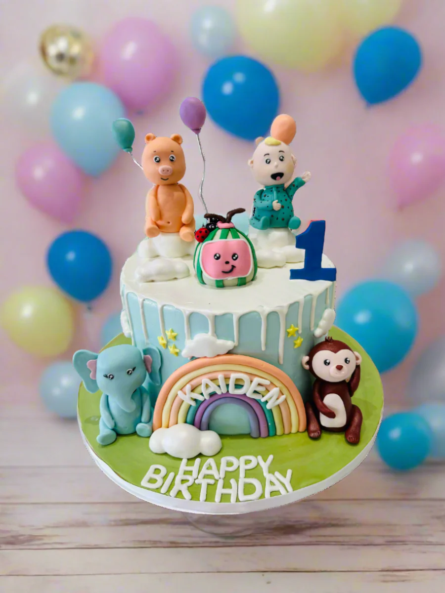 Cocomelon Characters Fondant Cake - Image 5