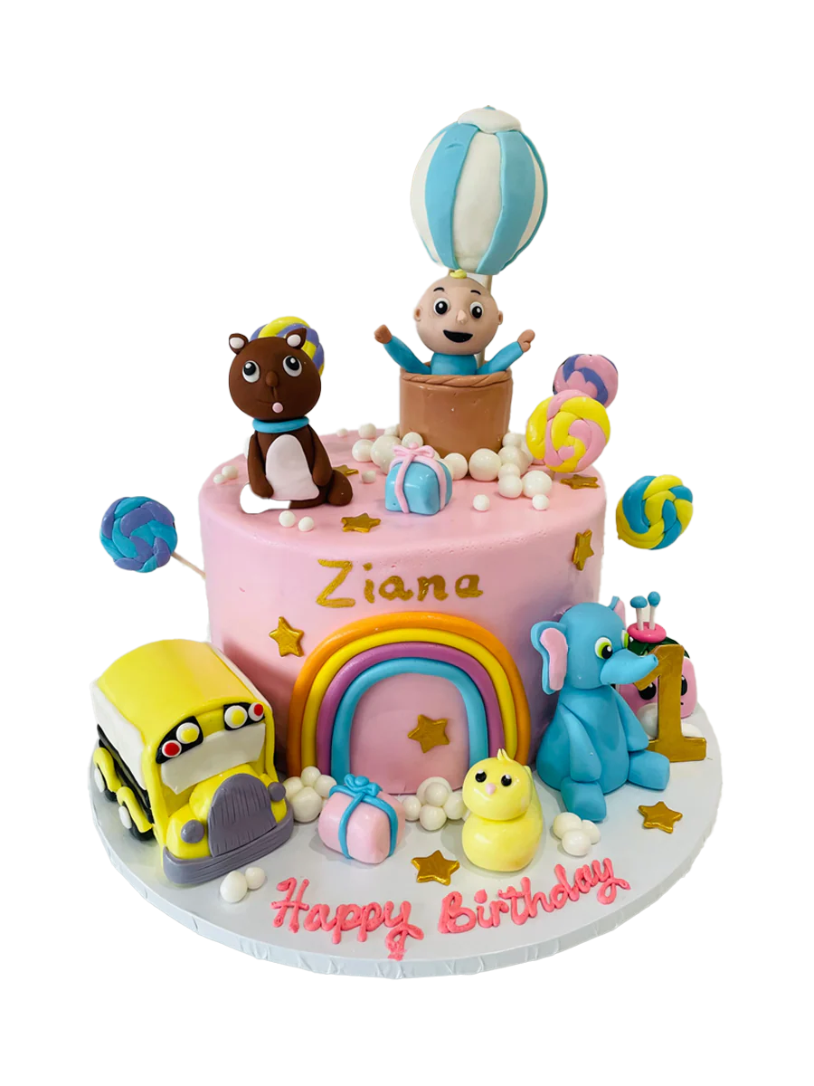 Cocomelon Family Fondant Cake