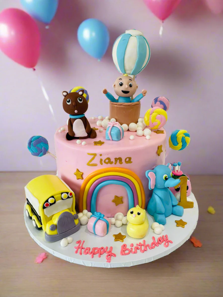 Cocomelon Family Fondant Cake - Image 3