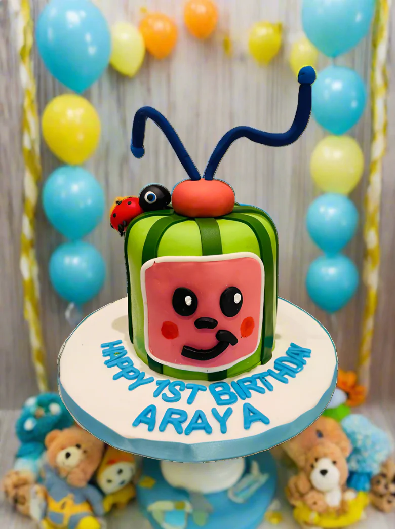 Cocomelon Fondant Cake - Image 2
