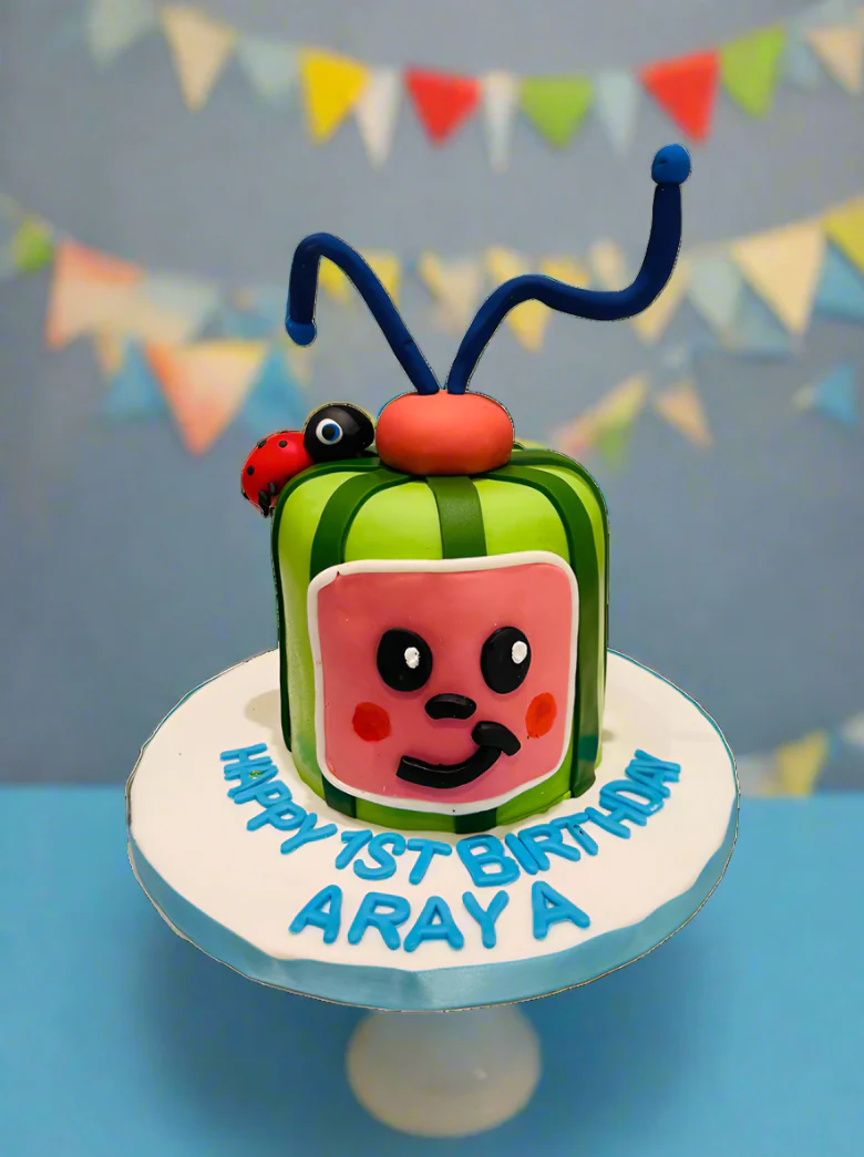 Cocomelon Fondant Cake - Image 4