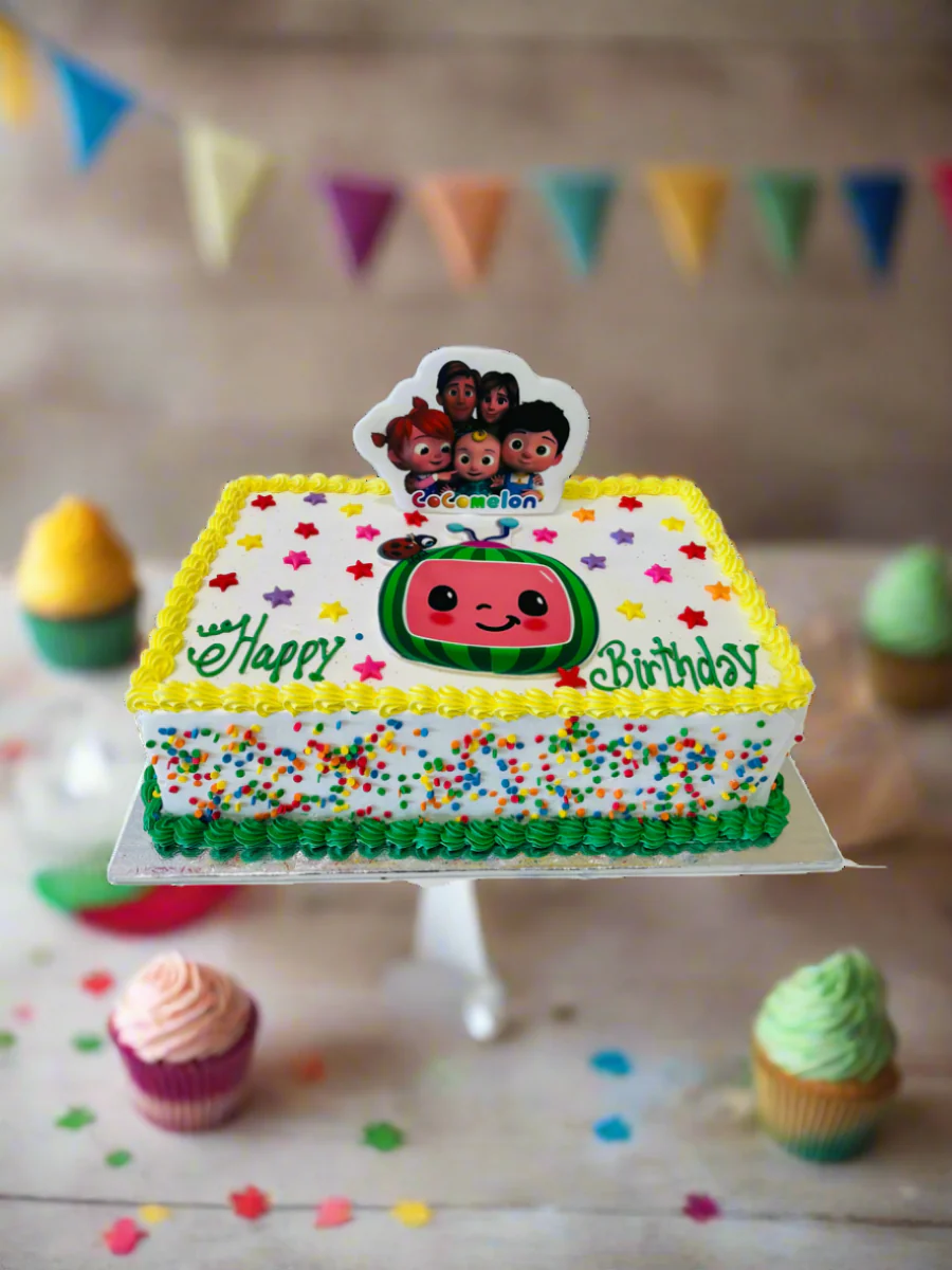 Cocomelon & Stars Cream Cake - Image 2