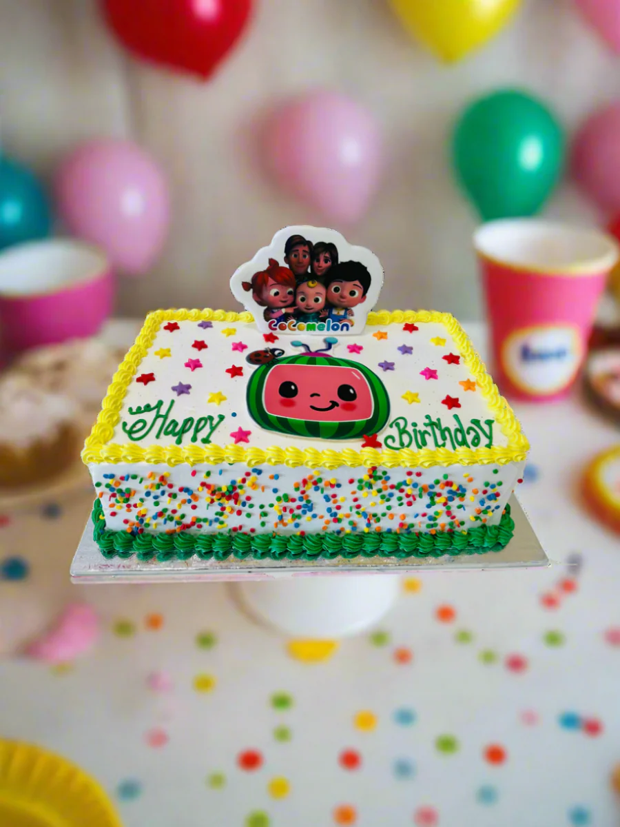 Cocomelon & Stars Cream Cake - Image 4