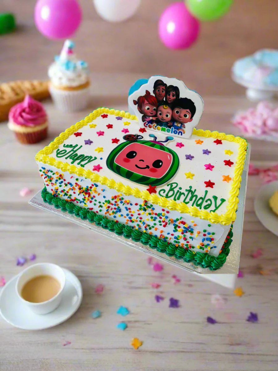 Cocomelon & Stars Cream Cake - Image 6