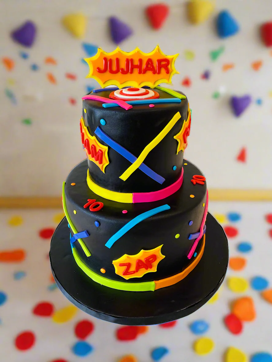 Confetti Tiered Fondant Cake - Image 2