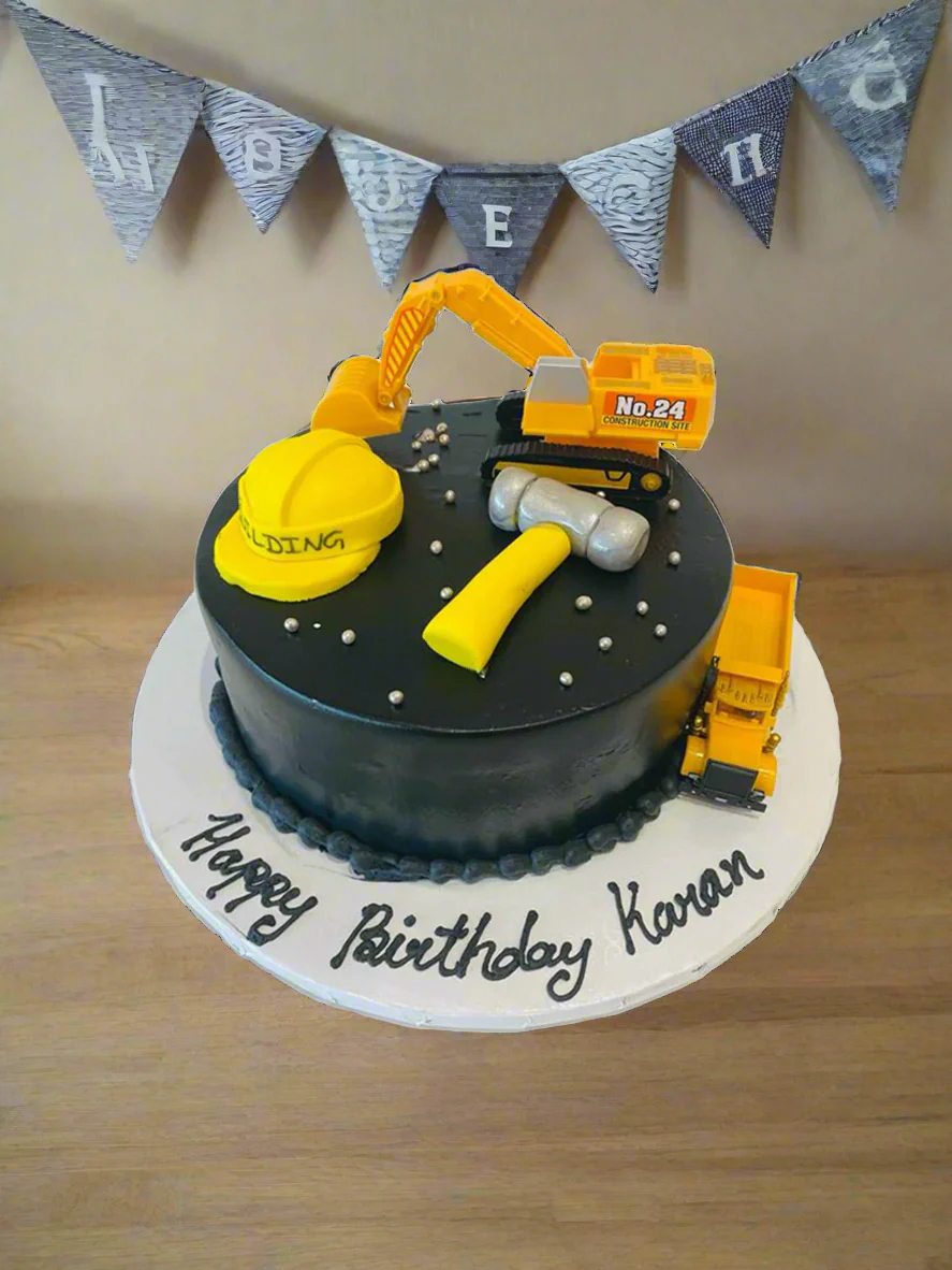 Construction Theme Cake - Image 3