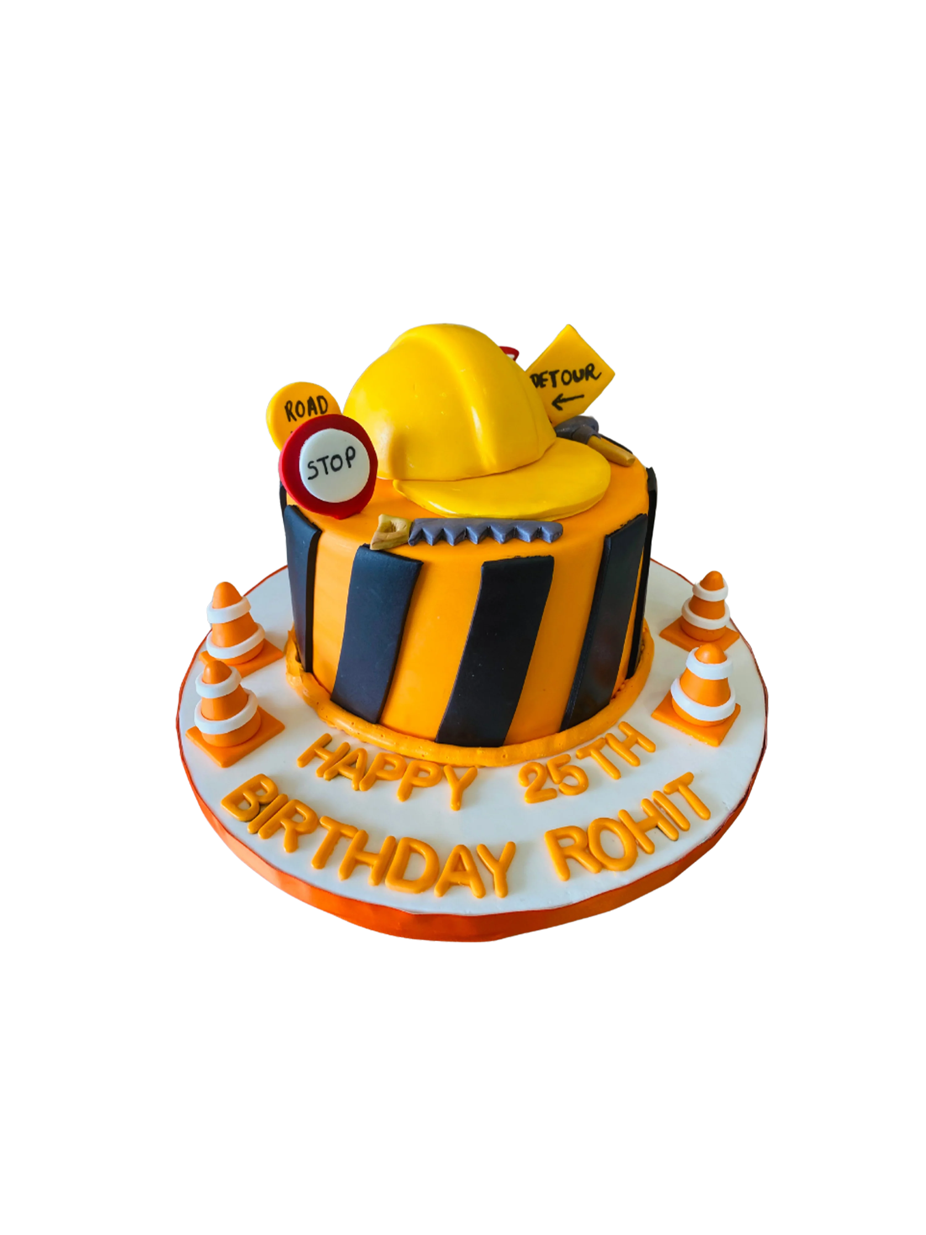 Construction Theme Fondant Cake