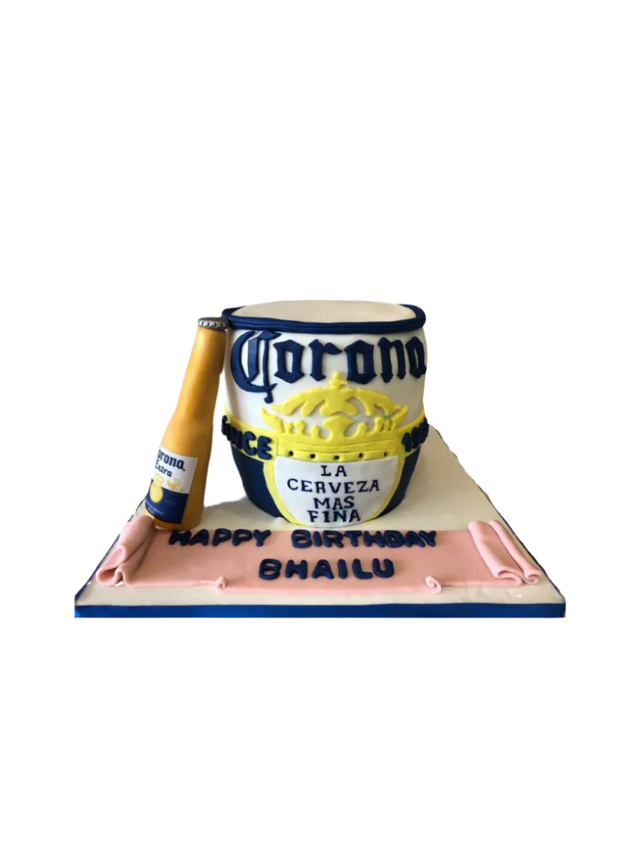 Corona Barrel & Bottle Fondant Cake