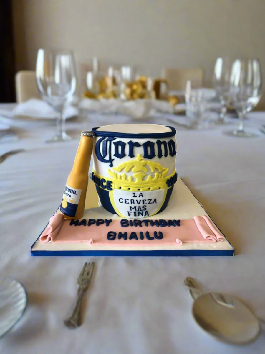 Corona Barrel & Bottle Fondant Cake - Image 2