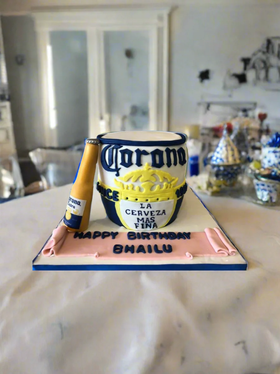 Corona Barrel & Bottle Fondant Cake - Image 3
