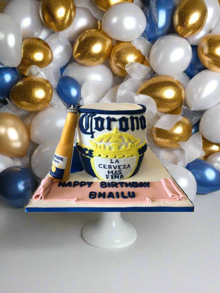 Corona Barrel & Bottle Fondant Cake - Image 4