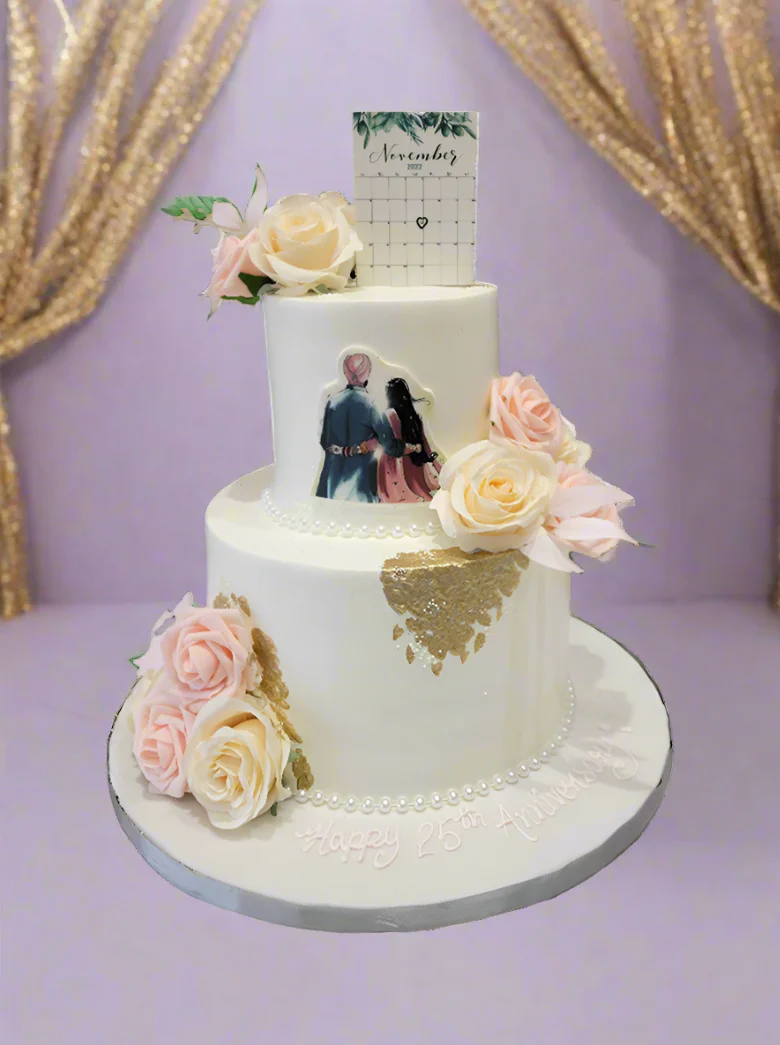 Couple Tiered Anniversary Cake - Image 3