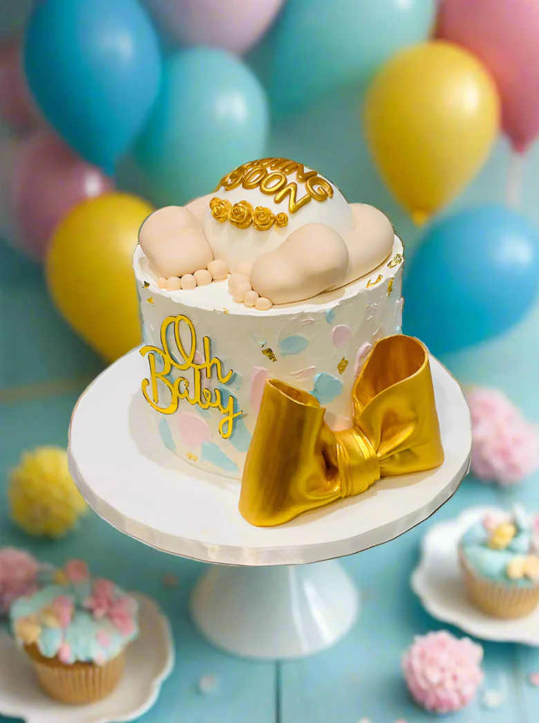 Crawling Baby Cream Cake - Image 2