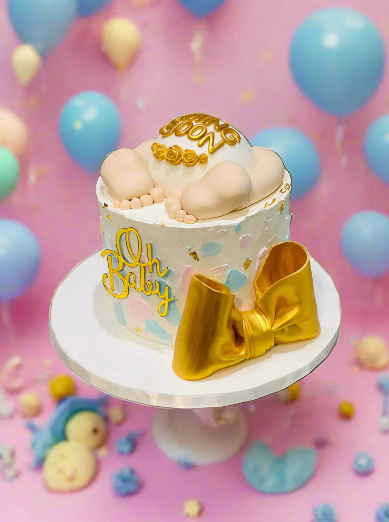 Crawling Baby Cream Cake - Image 4