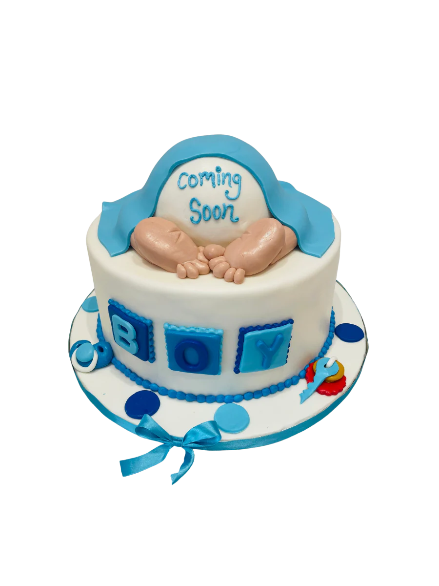Crawling Baby Shower Fondant Cake