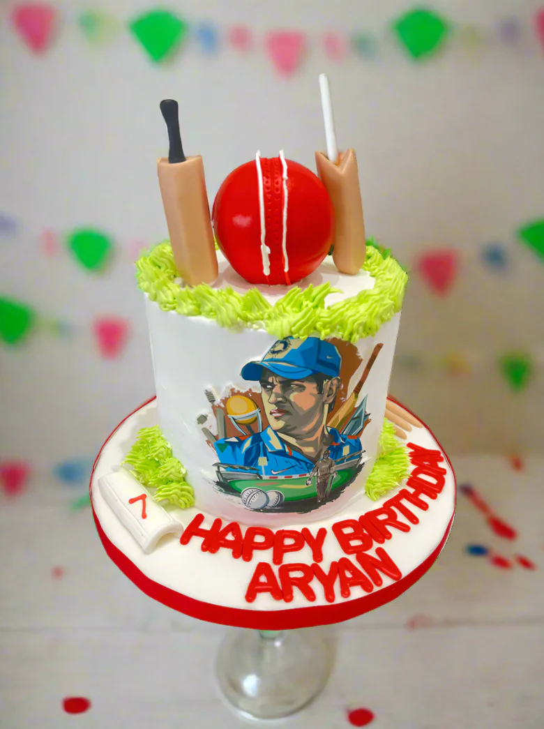 Cricket Cream Birthday Cake - Image 4