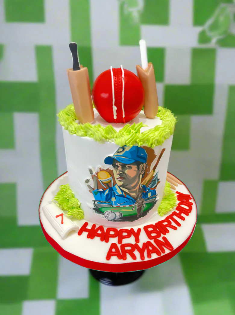 Cricket Cream Birthday Cake - Image 5