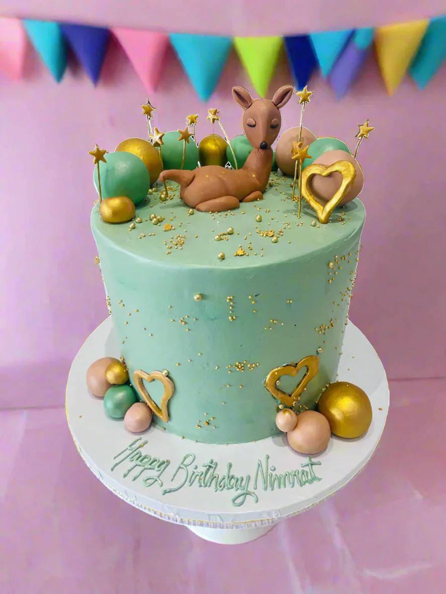Deer Jungle Cream Cake - Image 3