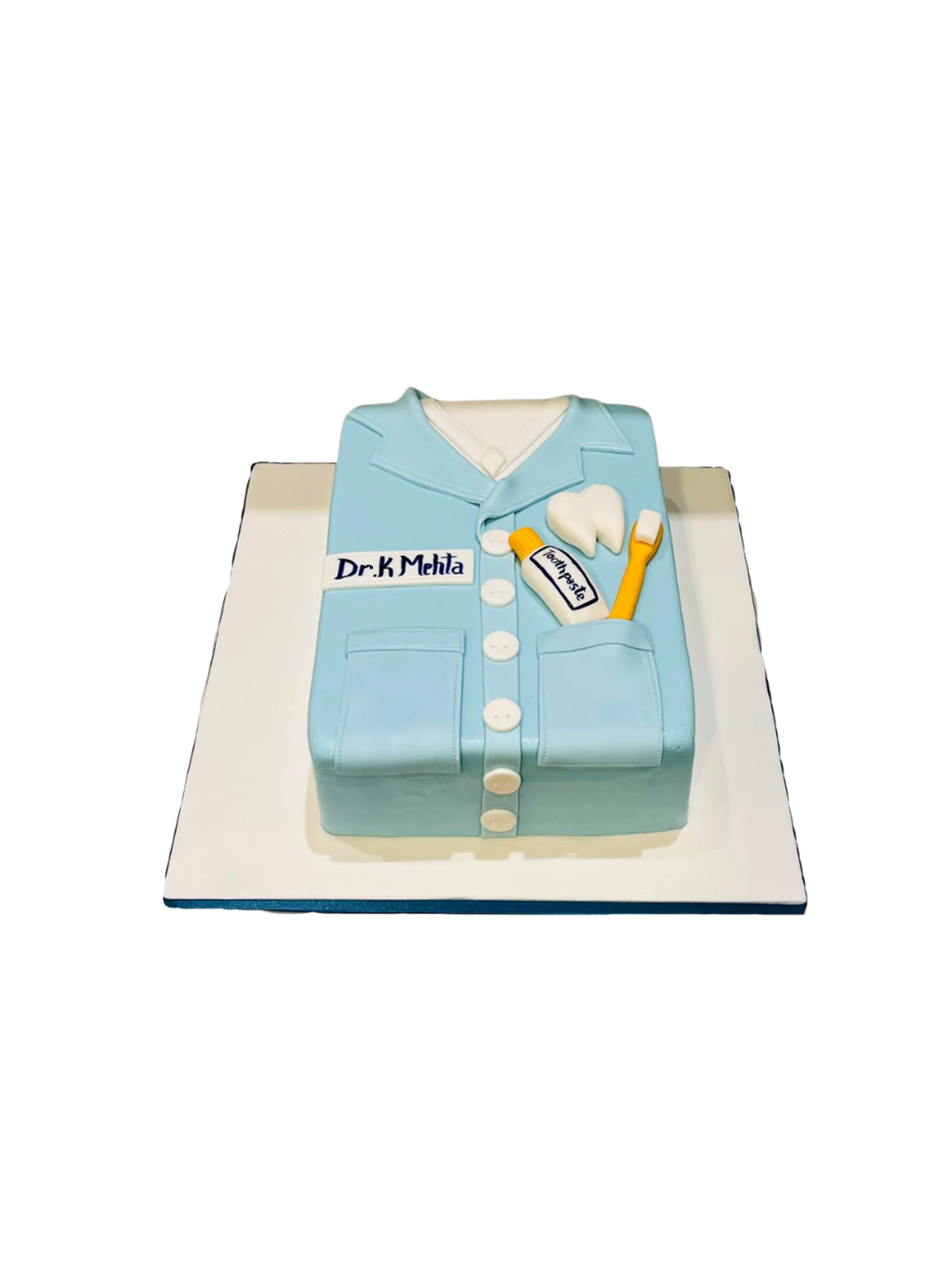 Dentist Shirt Molded Fondant Cake