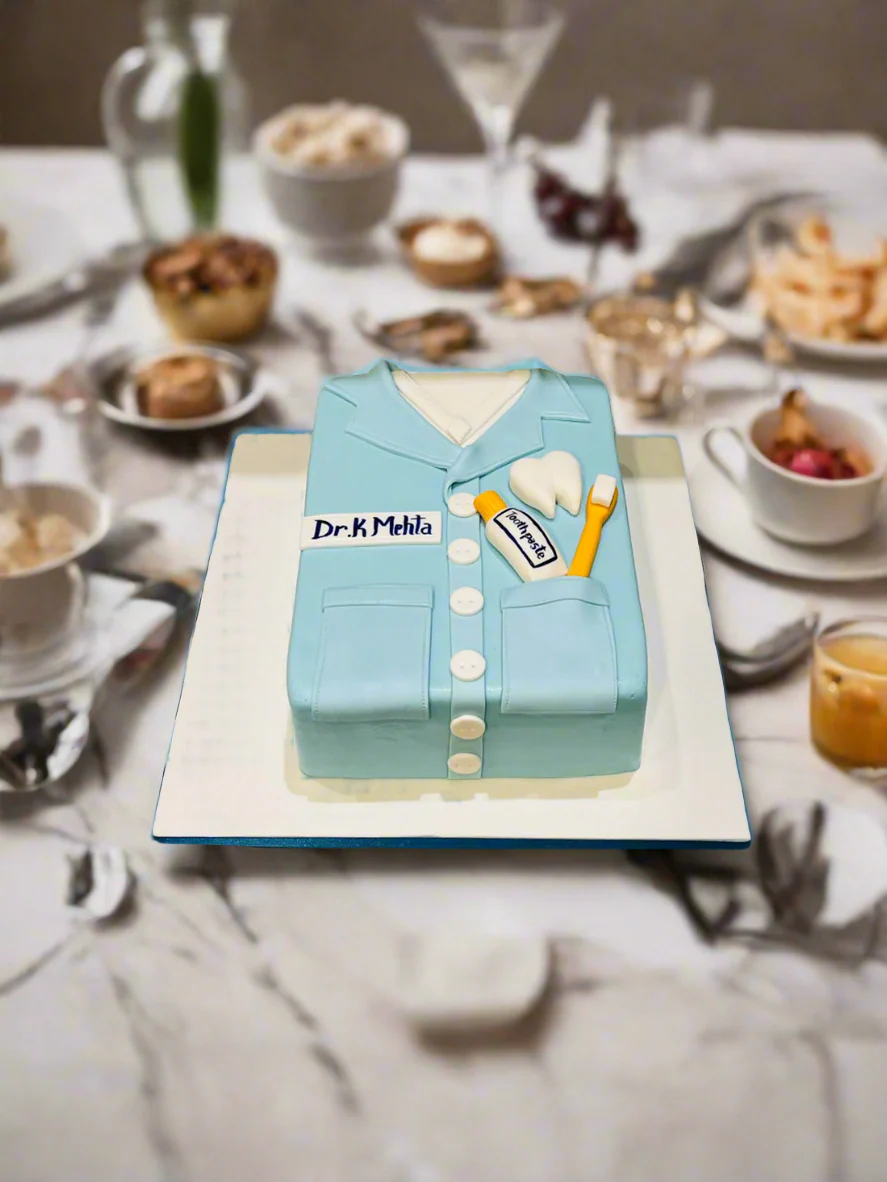 Dentist Shirt Molded Fondant Cake - Image 2