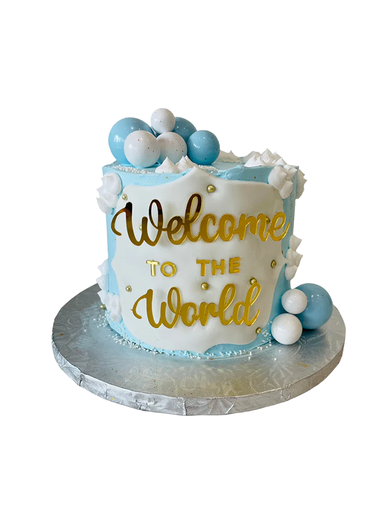 Dhruv Welcome To The World Cream Cake