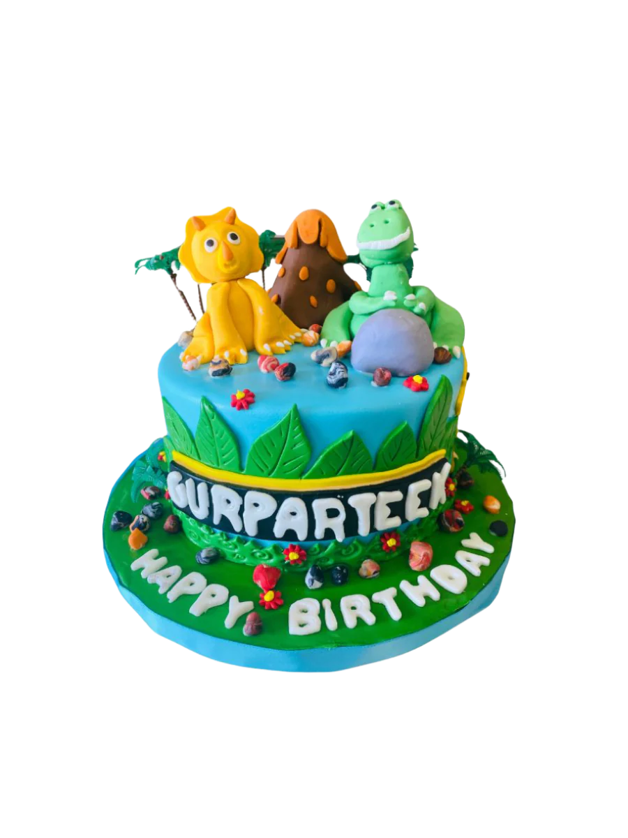 Dinosaur Fondant Birthday Cake