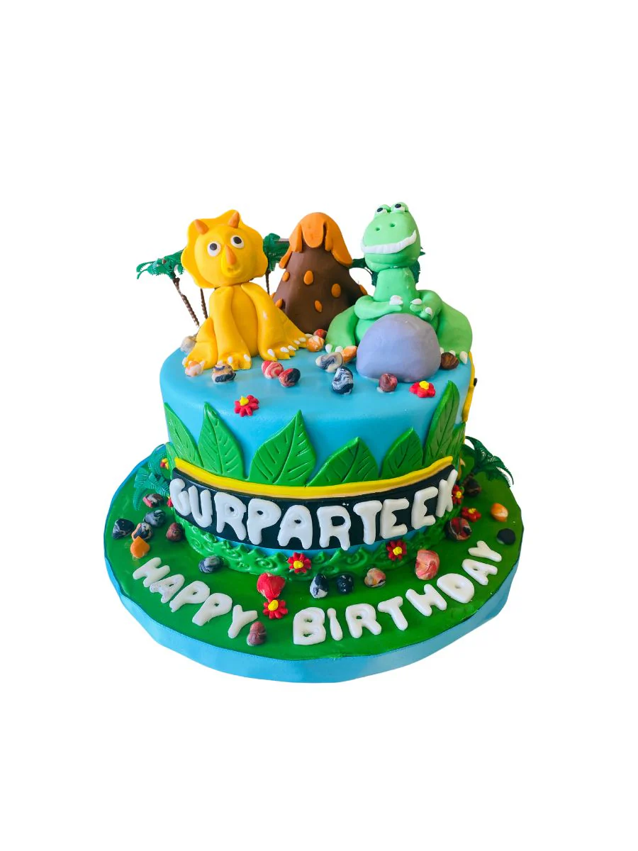Dinosaur Fondant Birthday Cake - Image 5