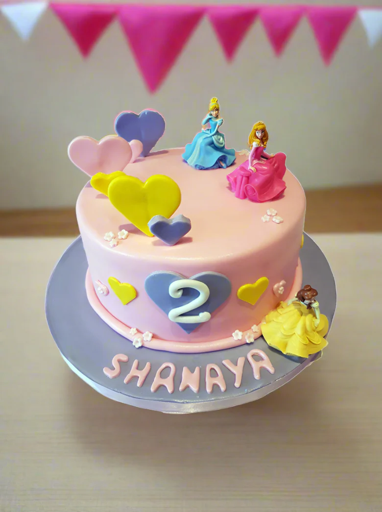 Disney Princess Fondant Cake - Image 4
