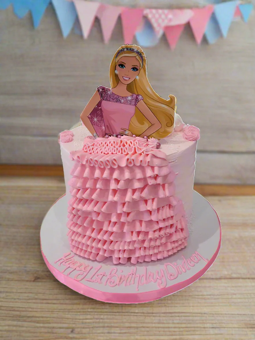 Divleen Barbie Birthday Cake - Image 3
