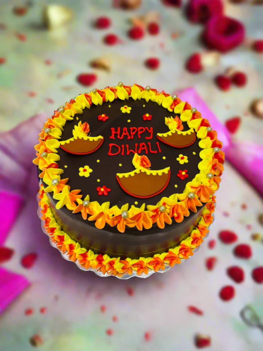 Diwali Lamps Cake - Image 3