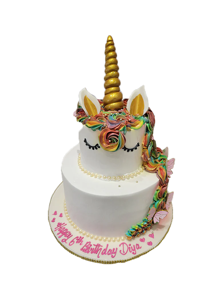 Diya Unicorn Tiered Cake