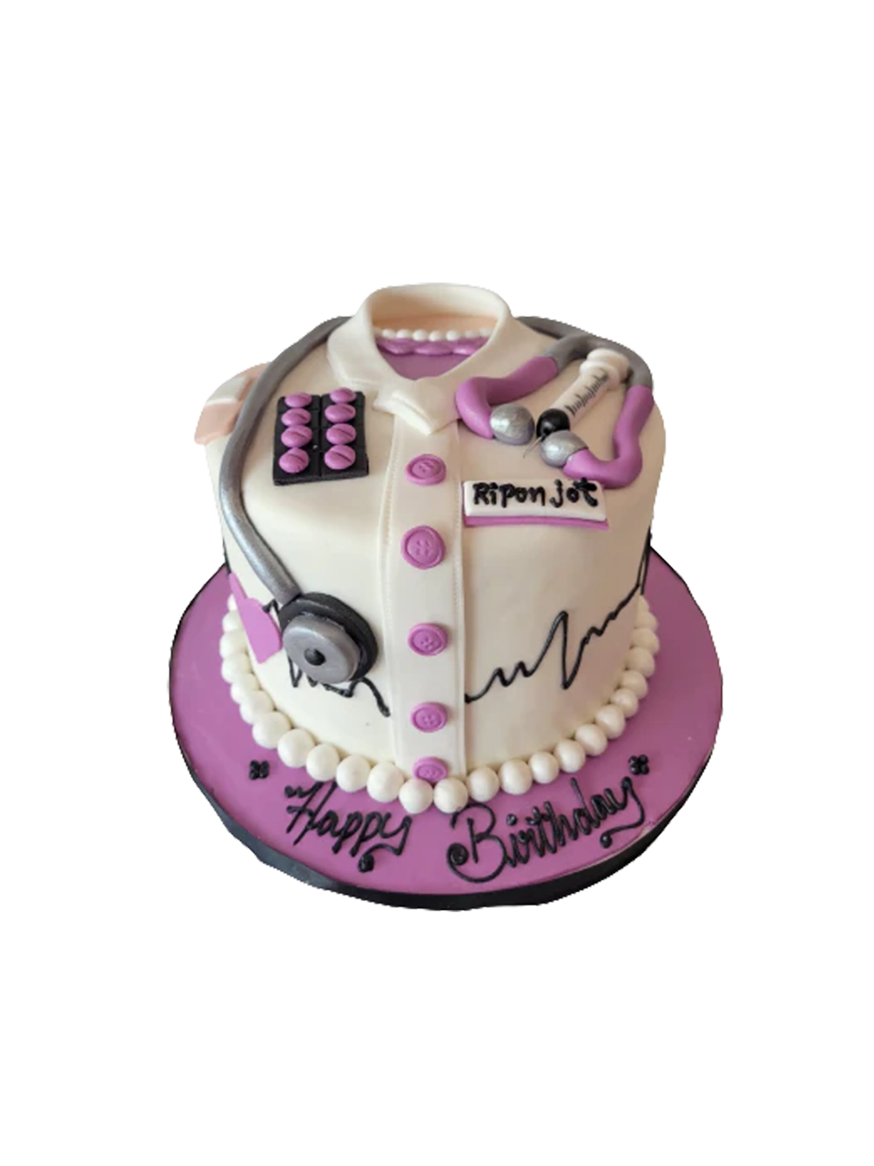 Doctor Coat Fondant Cake