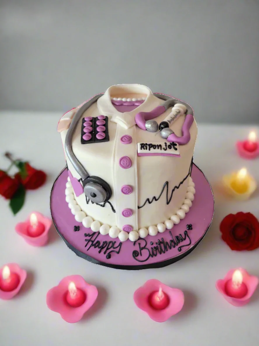 Doctor Coat Fondant Cake - Image 2