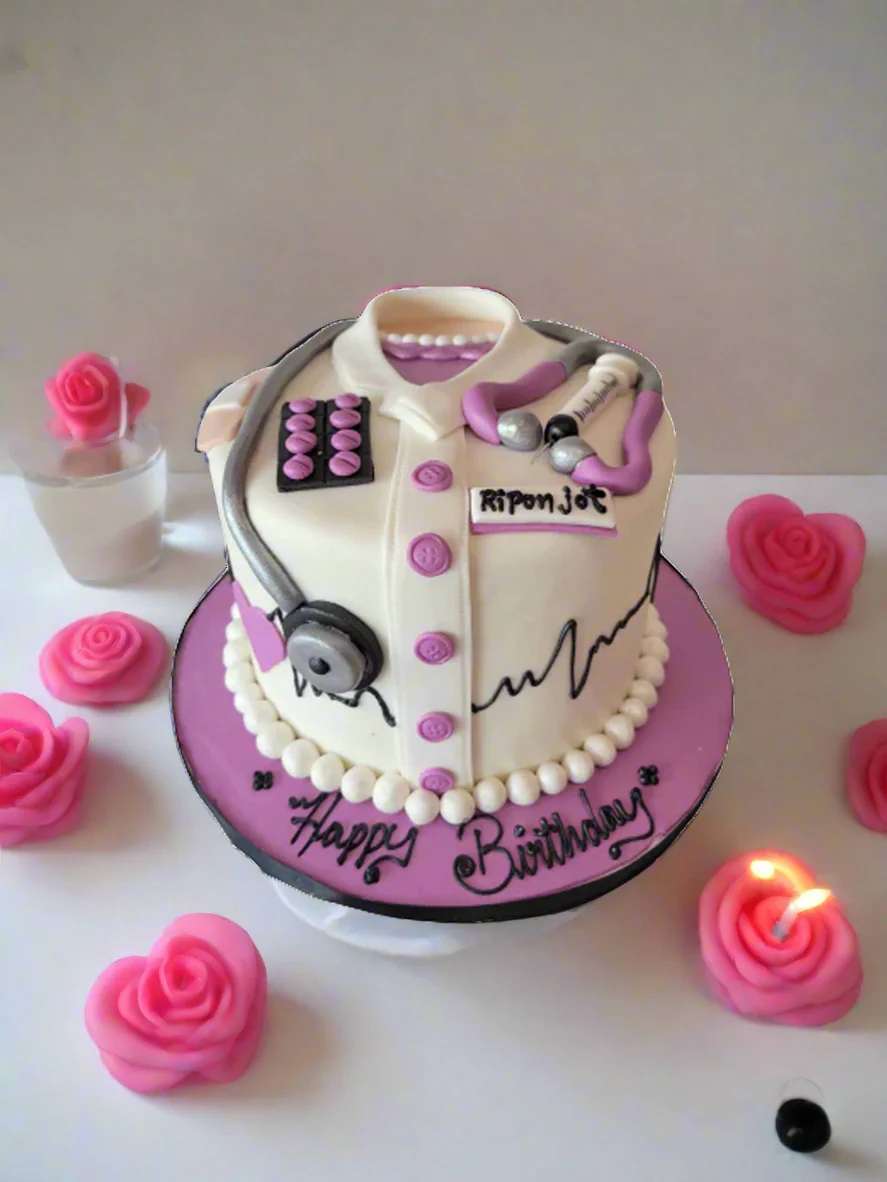 Doctor Coat Fondant Cake - Image 3
