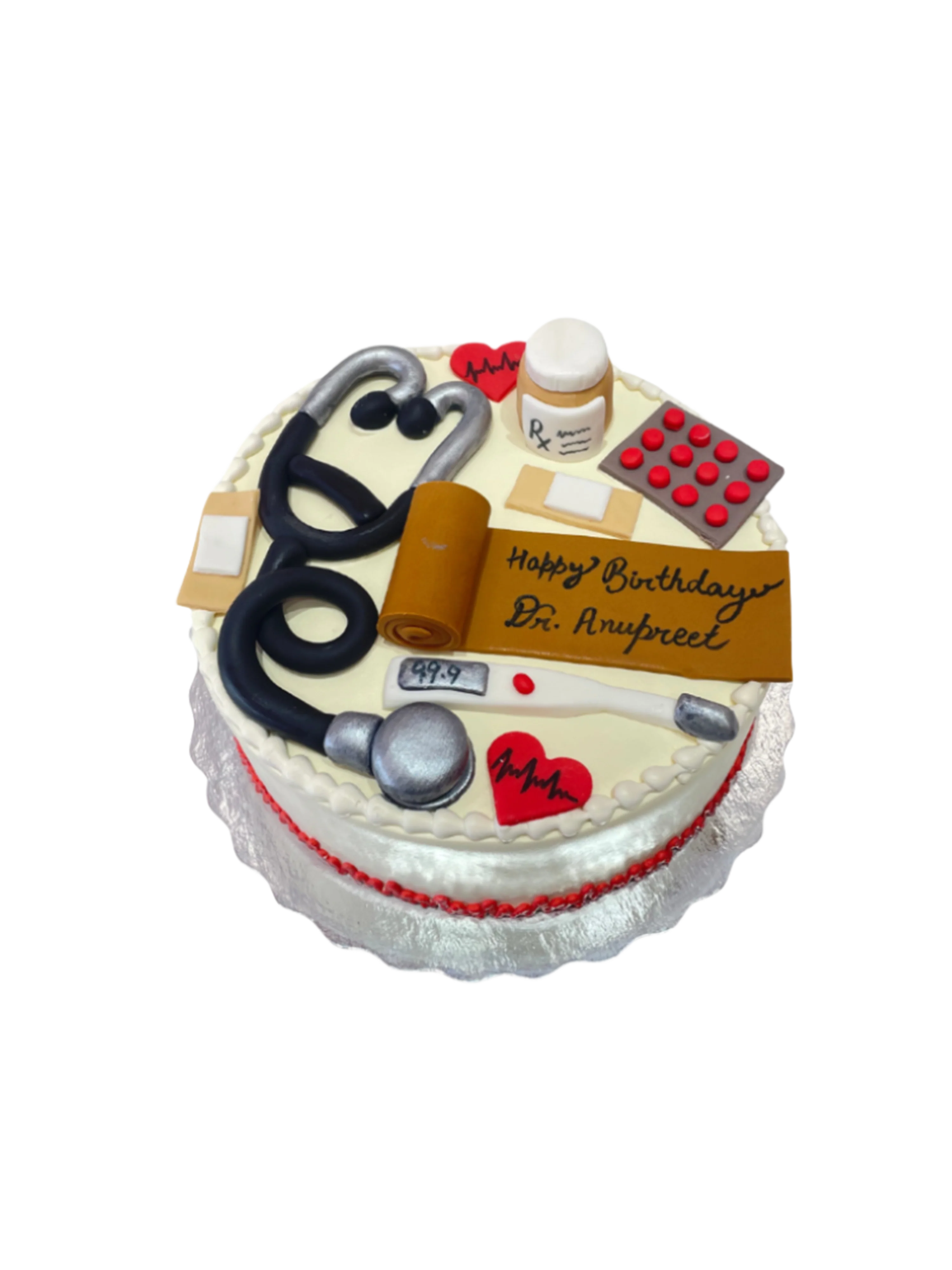 Doctor Equipment Cream Cake