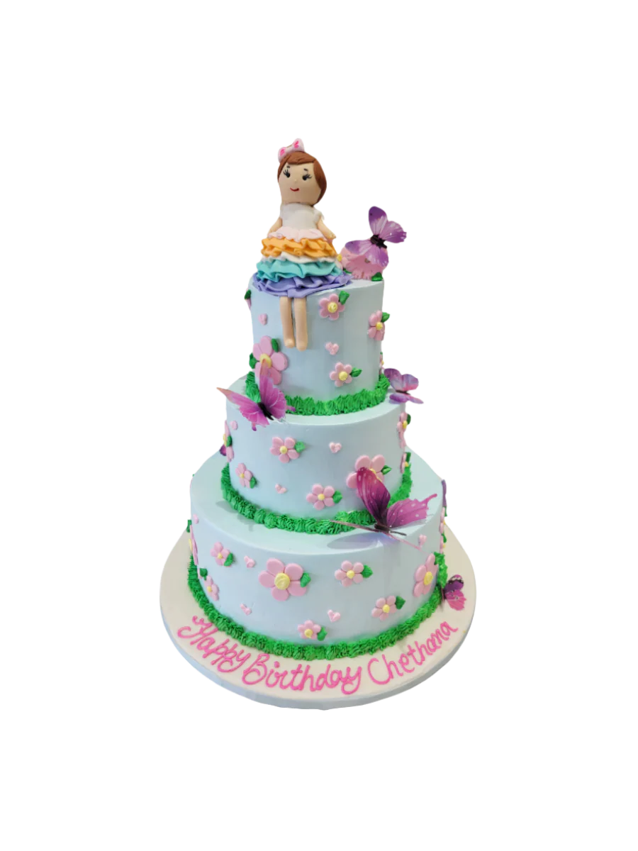 Doll Cream Tiered Cake
