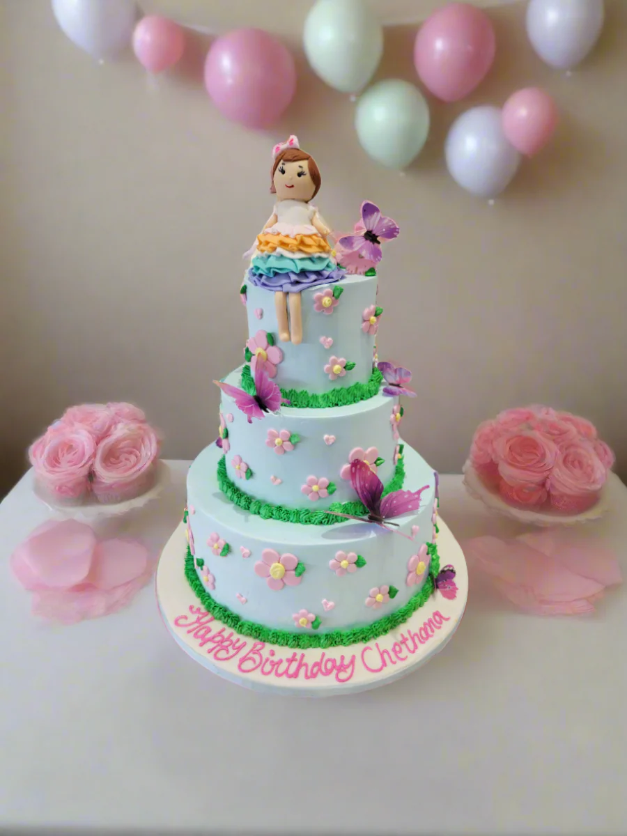Doll Cream Tiered Cake - Image 2