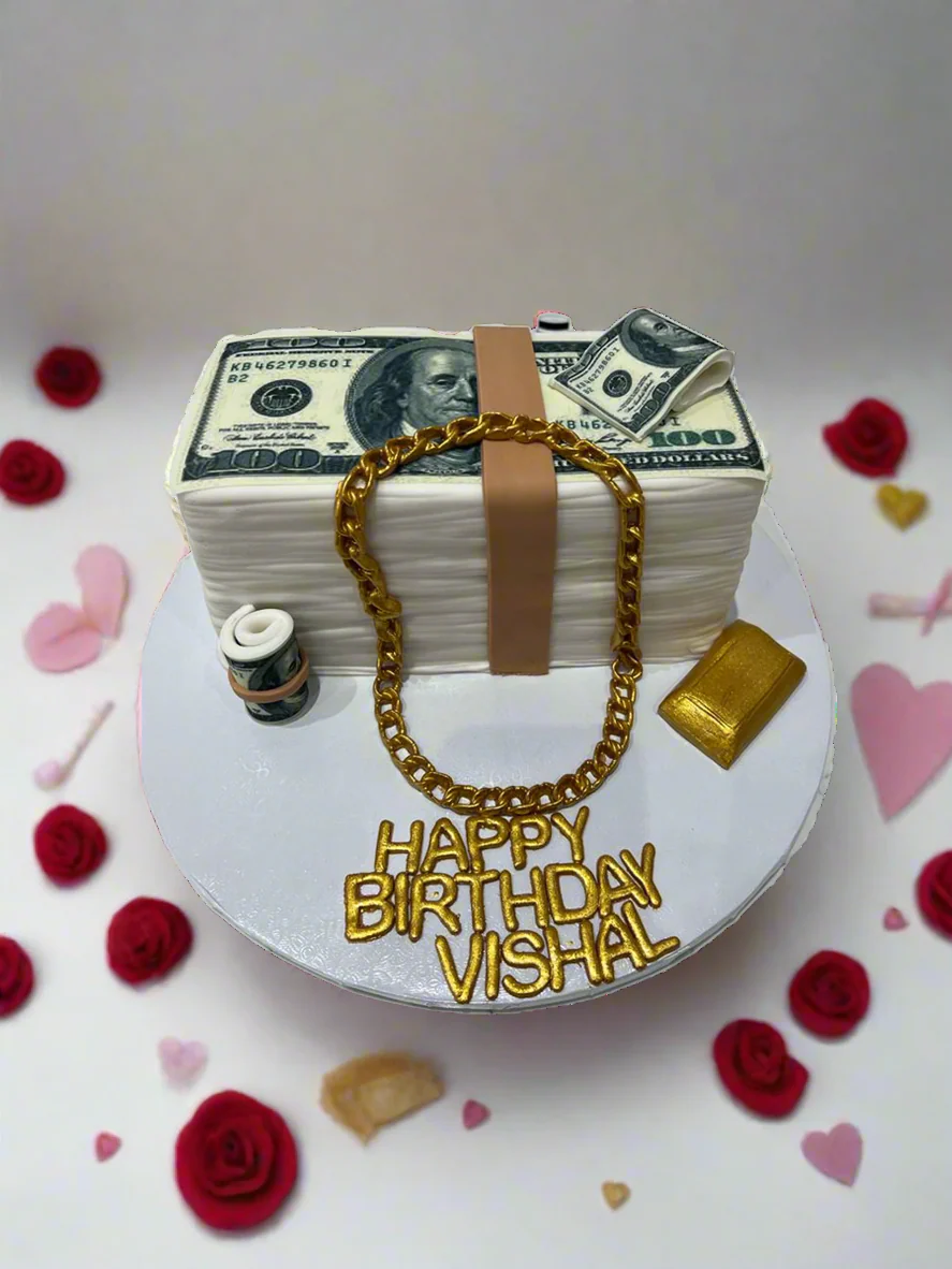 Dollar Bill Molded Fondant Cake - Image 4