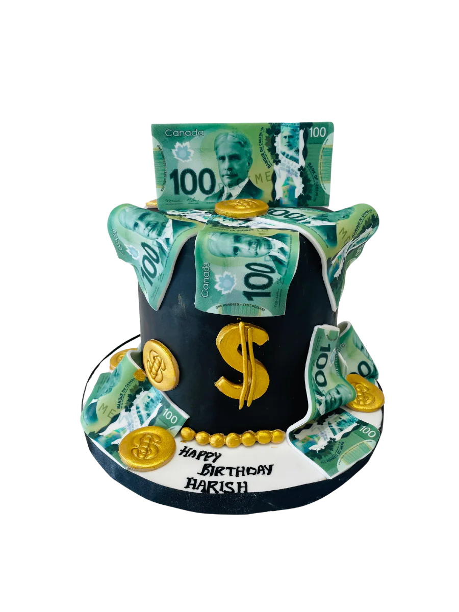 Dollar Bills Fondant Cake