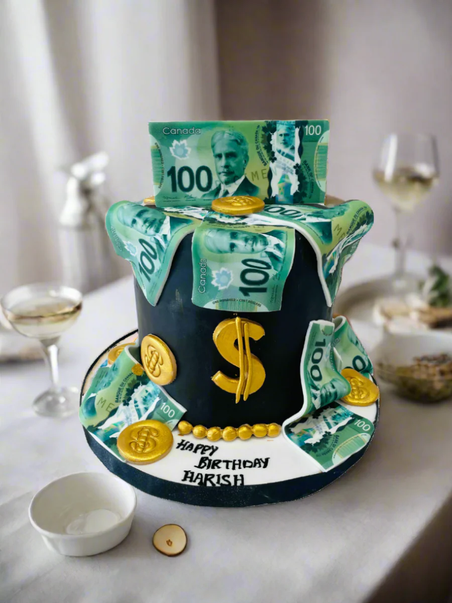Dollar Bills Fondant Cake - Image 2