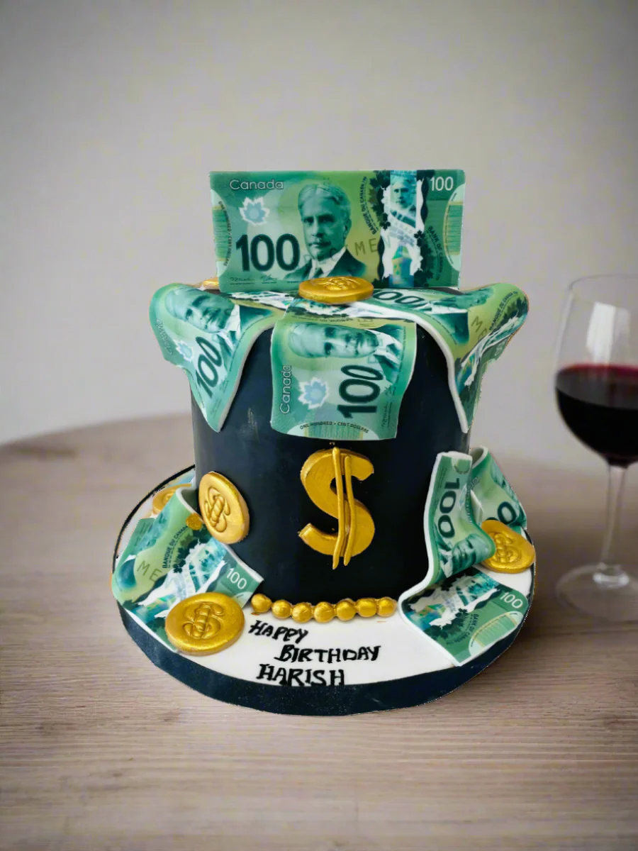 Dollar Bills Fondant Cake - Image 3