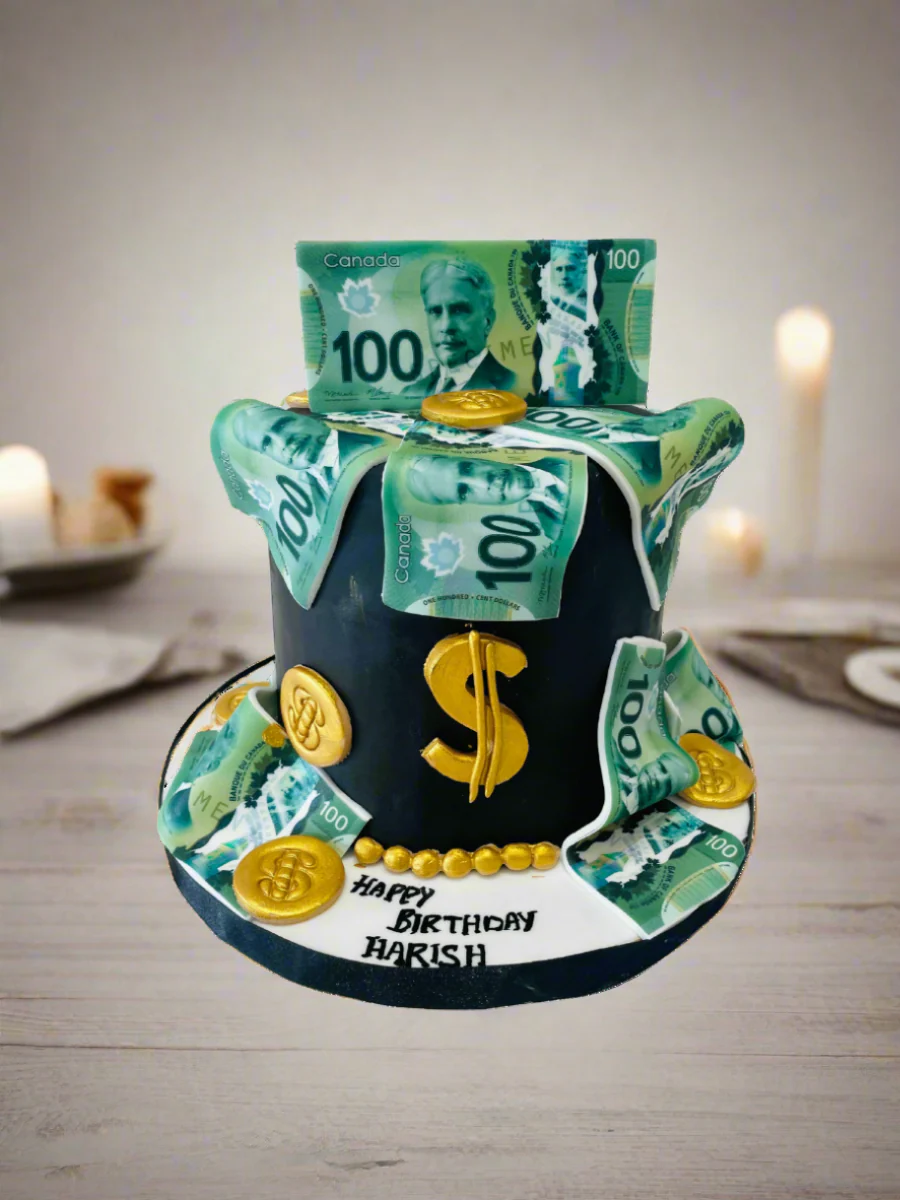 Dollar Bills Fondant Cake - Image 4