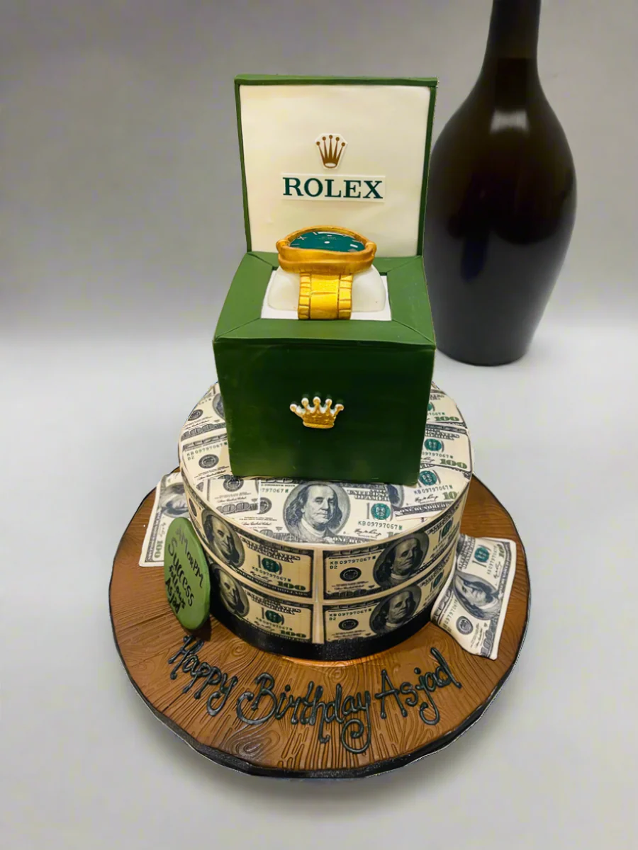 Dollar & Rolex Fondant Cake - Image 6