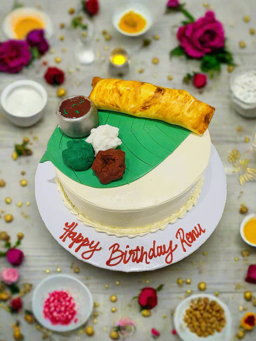 Dosa Theme Birthday Cake - Image 2