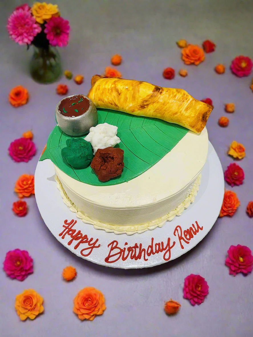 Dosa Theme Birthday Cake - Image 3