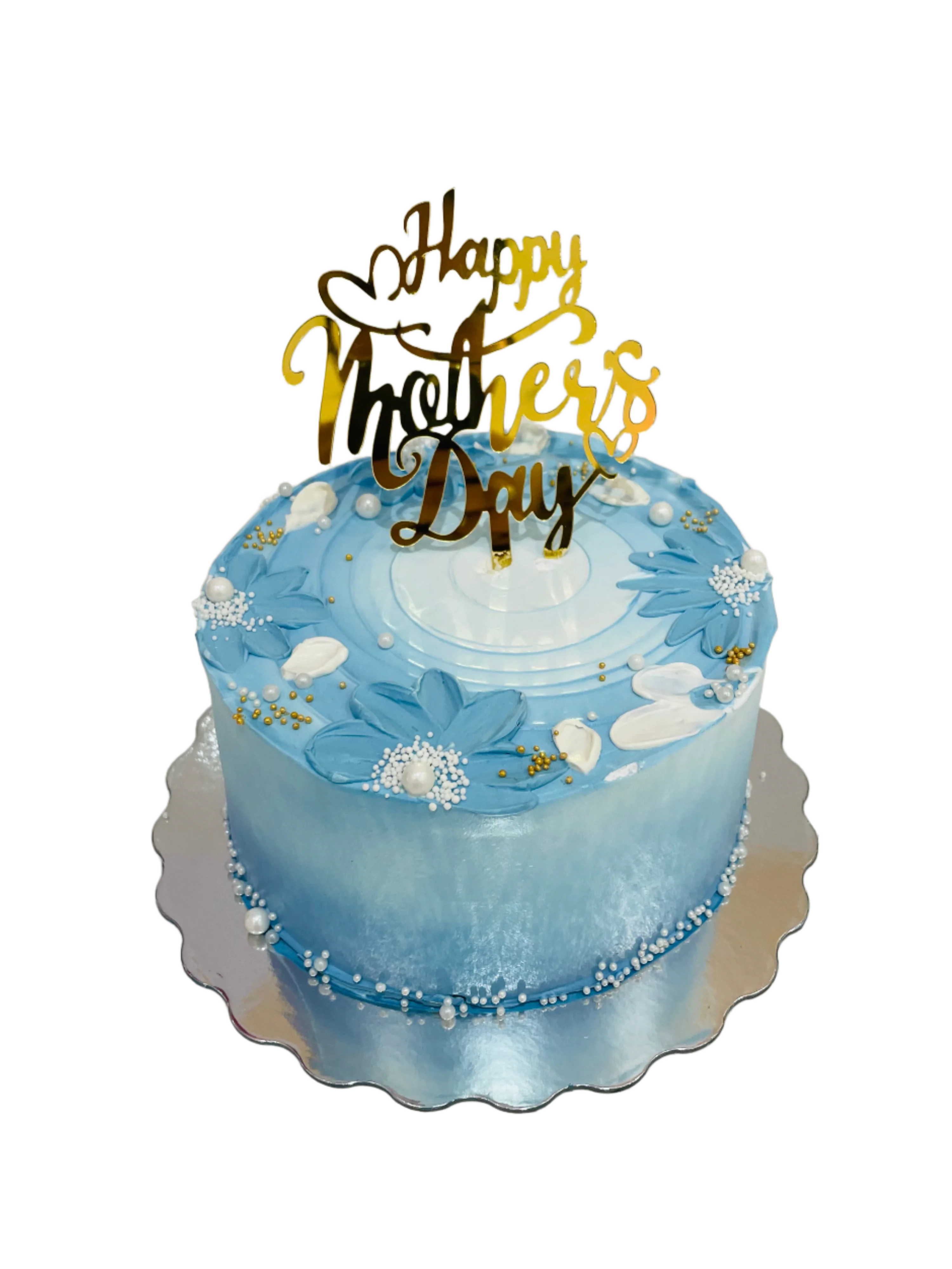 Dusty Blue Mother's Day Cake