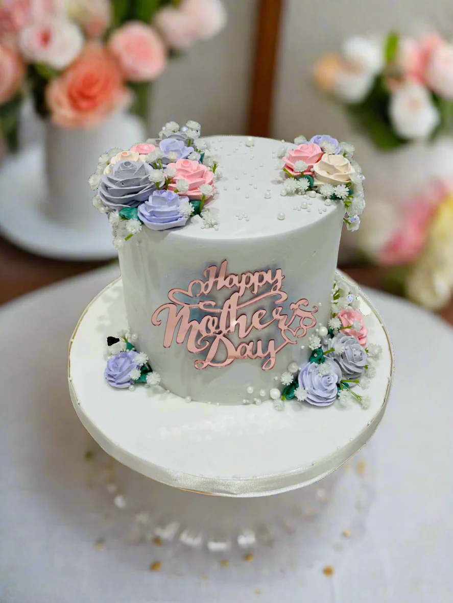 Dusty Purple Mother's Day Cake - Image 3